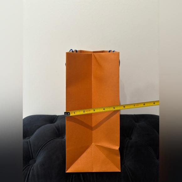 Louis Vuitton Orange Shopping Bag with Blue Handles - Picture 6 of 6